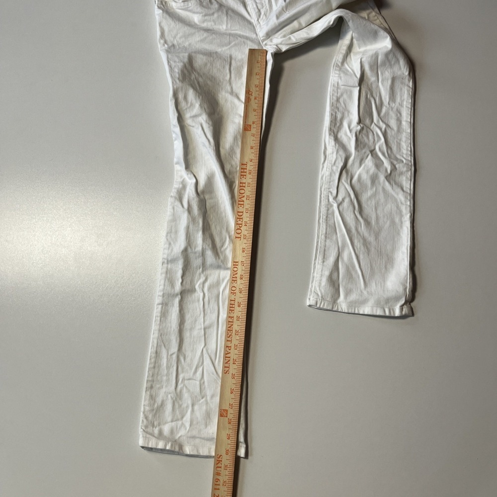 Eileen Fisher Straight Leg Stretch Jeans Size 2 White Coastal Minimalism Denim - Picture 5 of 9